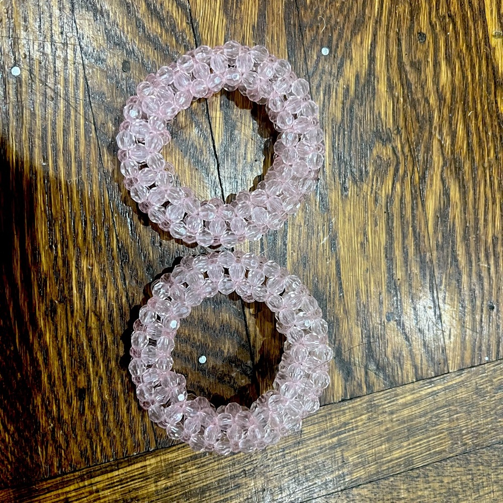 Dries Van Noten earrings- pink crystal